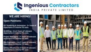 Ingenious Contractors India Pvt Ltd Hiring 2025