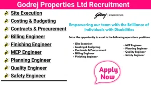 Godrej Properties Recruitment 2025