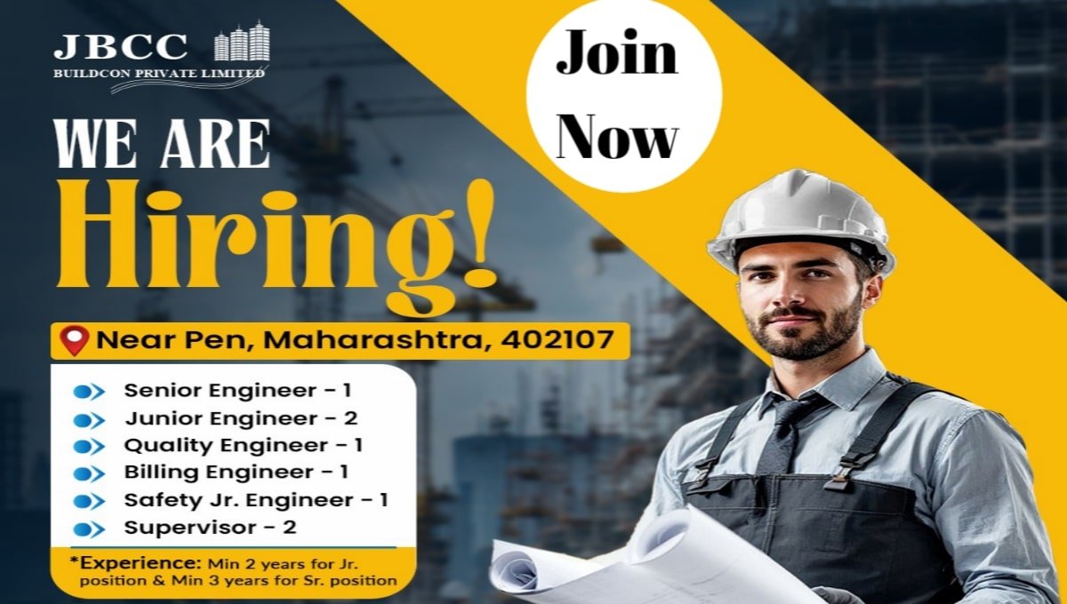 JBCC Buildcon Pvt Ltd Hiring