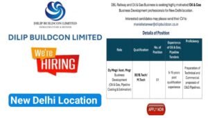 Dilip Buildcon Ltd Job Vacancy