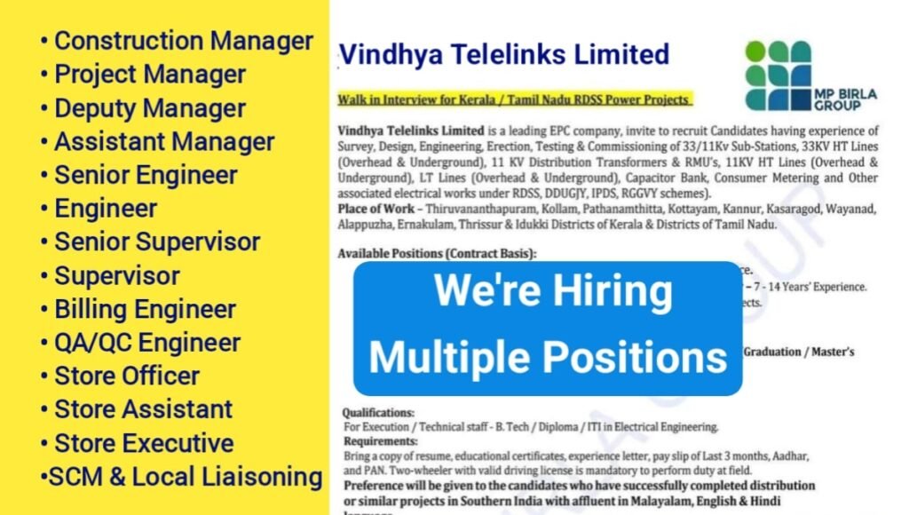 Vindhya Telelinks Ltd Walk In 2025