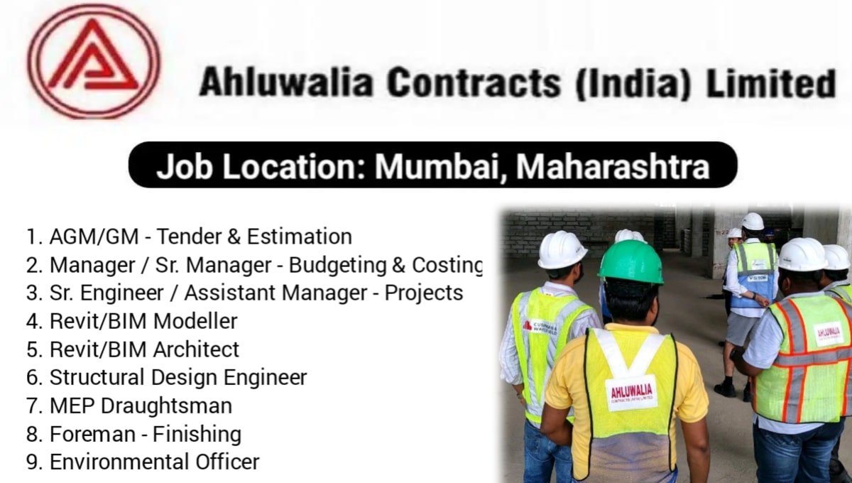Ahluwalia Contracts India Ltd Job Opening 2025