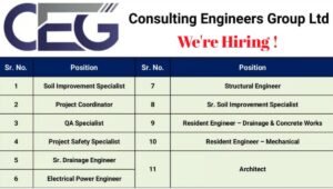Consulting Engineers Group Ltd Hiring 2025