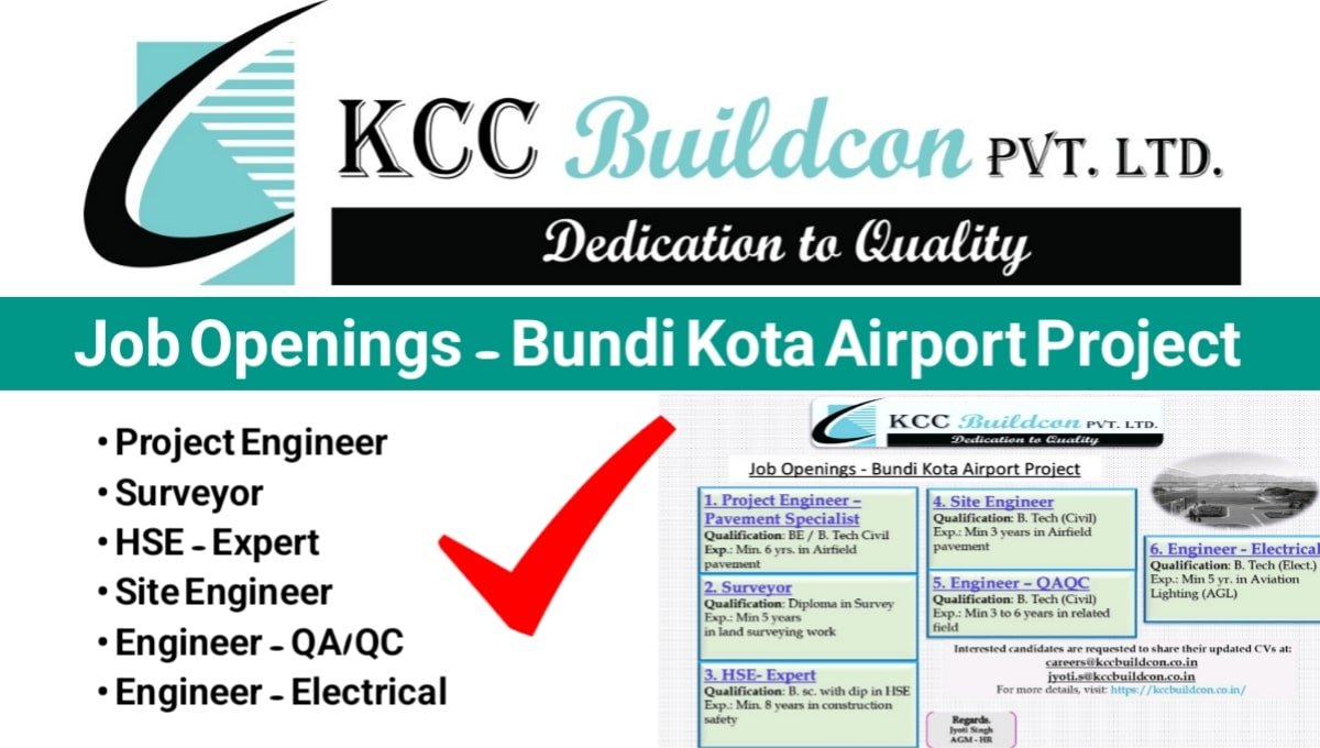 KCC Buildcon Job Opening 2025