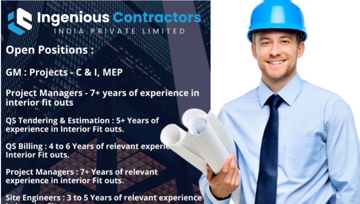 Ingenious Contractors India Pvt Ltd Vacancy