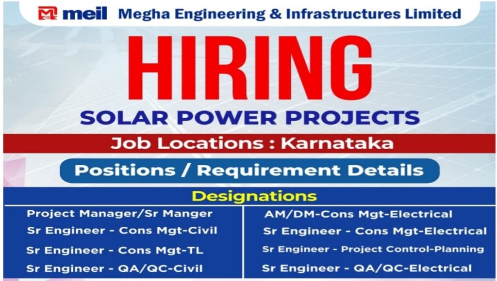 Megha Engineering & Infrastructure Ltd Careers
