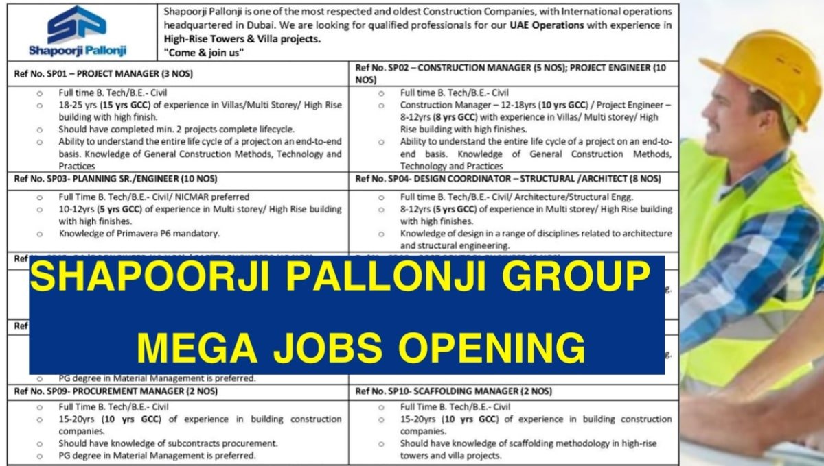 Shapoorji Pallonji Qatar Walk-in Interview Drive 2025