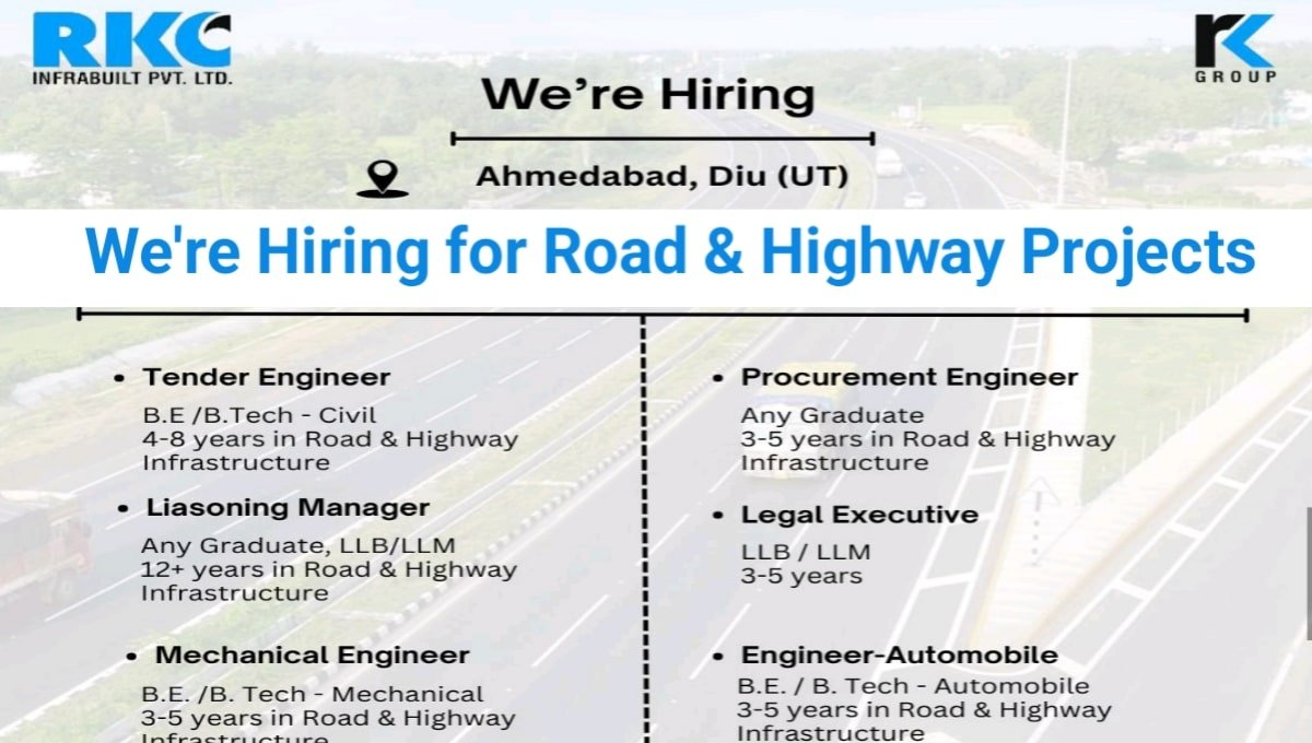 RKC Infrabuilt Job Opportunity