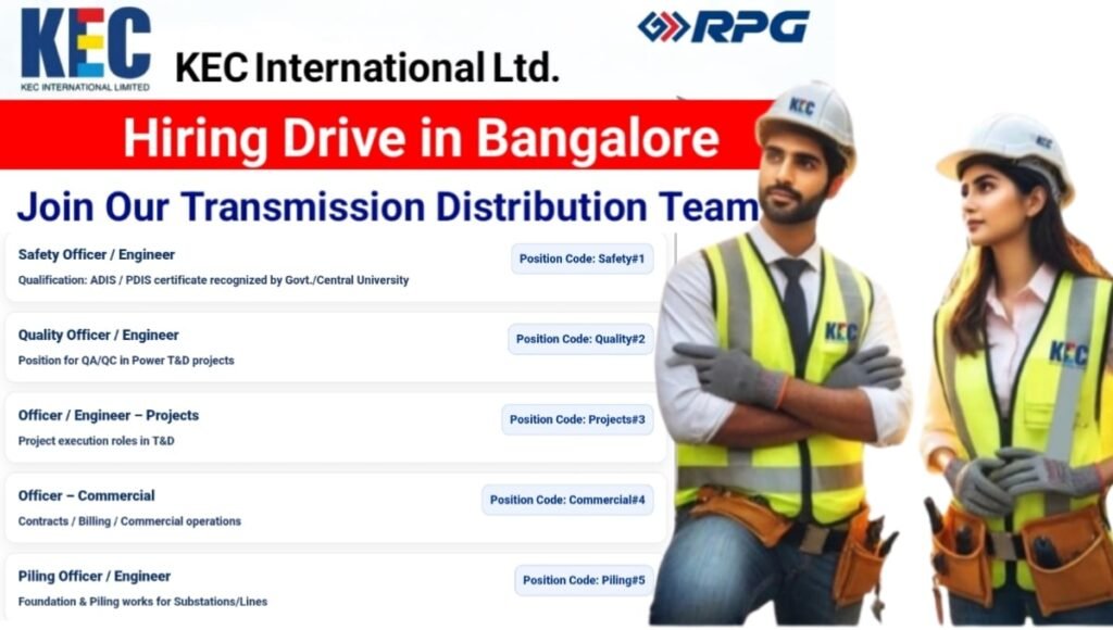 KEC International Hiring 2025