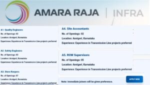 Amara Raja Infra Recruitment Drive
