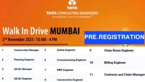 Tata Consulting Engineers Hiring Drive