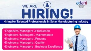 Adani Solar Career Opportunities