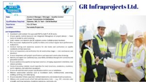 GR Infraprojects Recruitment 2025