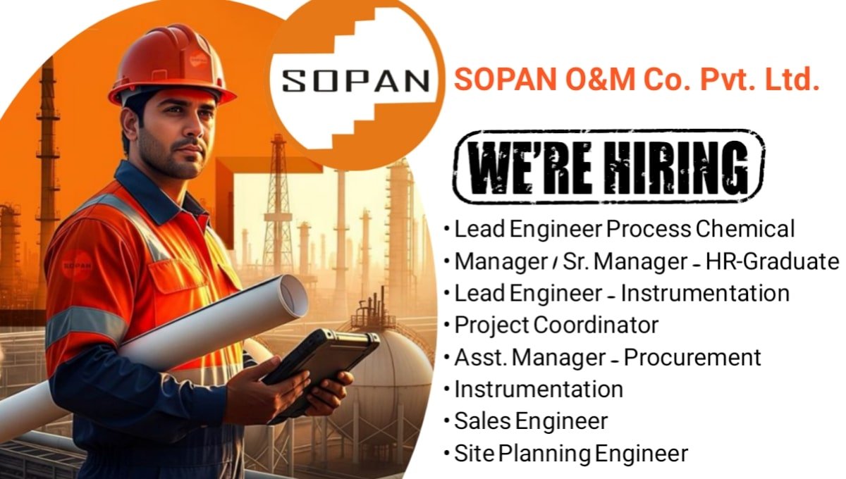SOPAN O&M Co. Pvt. Ltd. Urgent Hiring