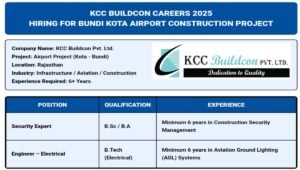 KCC Buildcon Careers 2025