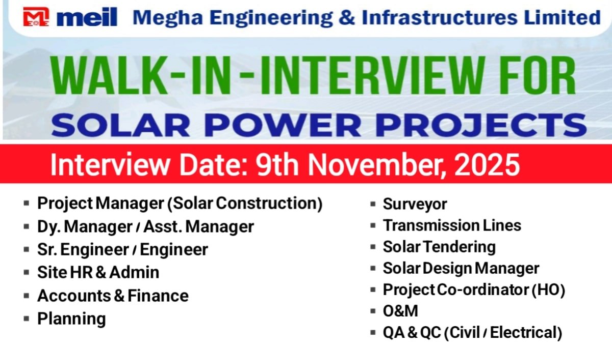 MEIL Recruitment Drive for Solar Project