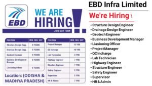 EBD Infra Ltd Job Vacancy 2025