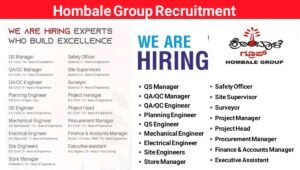 Hombale Group Recruitment 2025