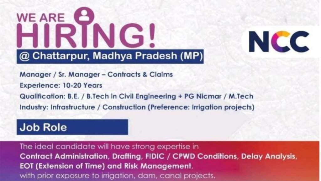 NCC Ltd Hiring 2025