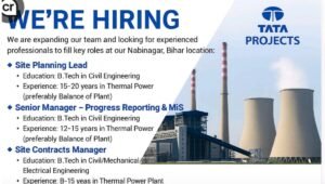 Tata Project Ltd Job Opening 2025