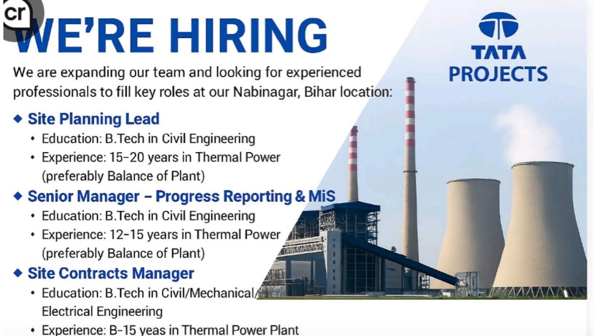 Tata Project Ltd Job Opening 2025