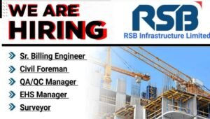 RSB Infrastructure Pvt Ltd Vacancy 2025