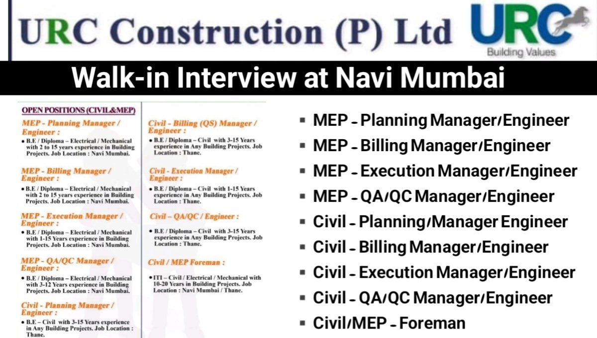 URC Construction Job Opening