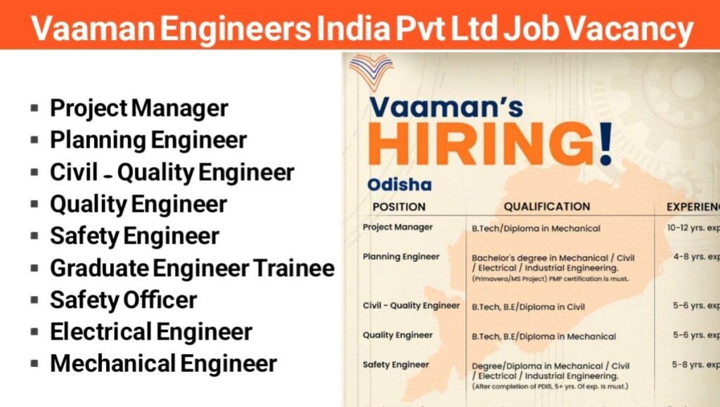 Vaaman Engineers India Pvt Ltd Hiring 2025
