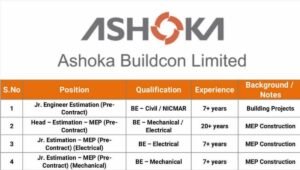Ashoka Buildcon Ltd Recruitment