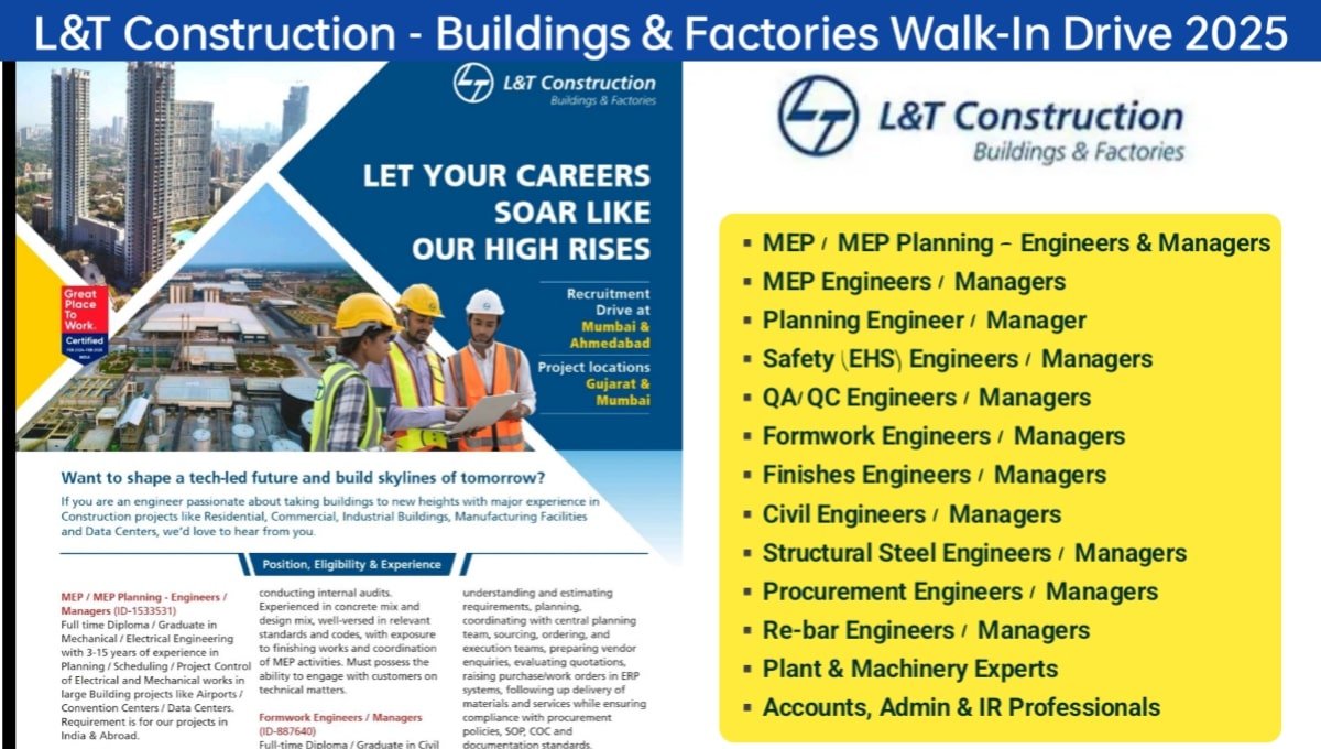 L&T Recruitment Drive