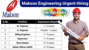Makson Engineering Urgent Hiring