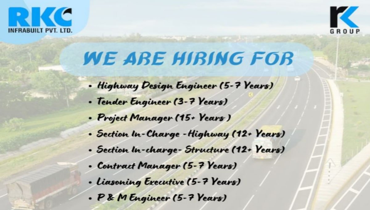 RKC Infrabuilt Pvt Ltd Job Vacancy