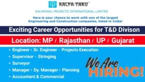 Kalpataru Projects Exciting Career Opportunities