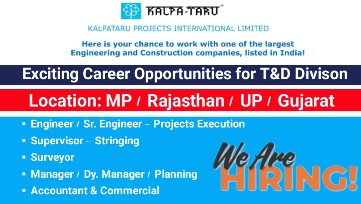 Kalpataru Projects Exciting Career Opportunities