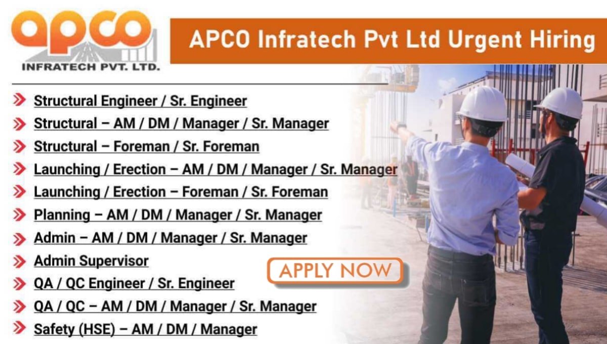 APCO Infratech Job Opening in Mumbai