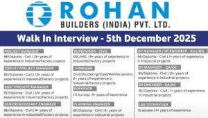 Rohan Builders Walk-In Interview