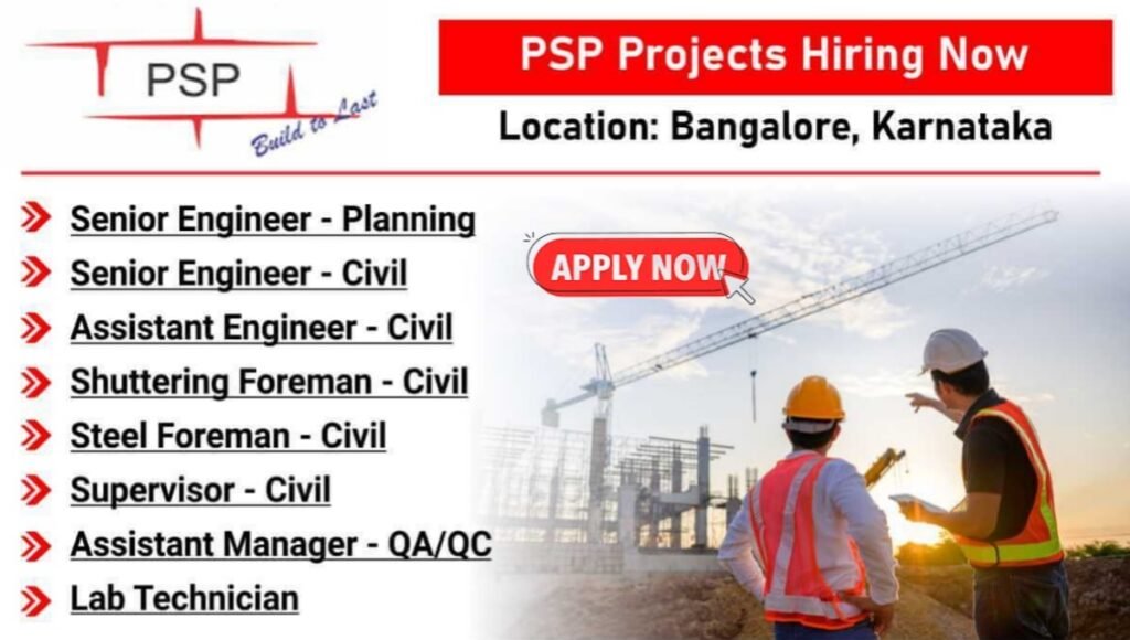 Job Vacancy - PSP Projects Ltd