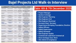 Bajel Projects Ltd Walk-In Interview at Noida