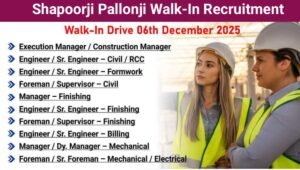 Recruitment Drive Shapoorji Pallonji