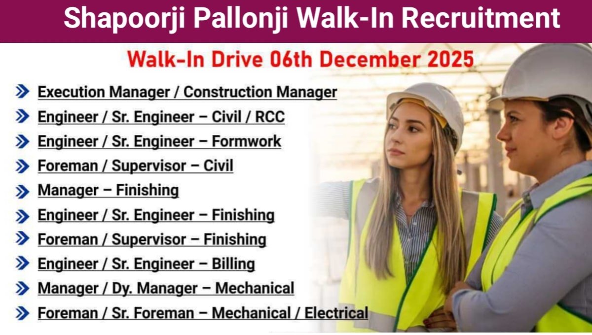 Recruitment Drive Shapoorji Pallonji