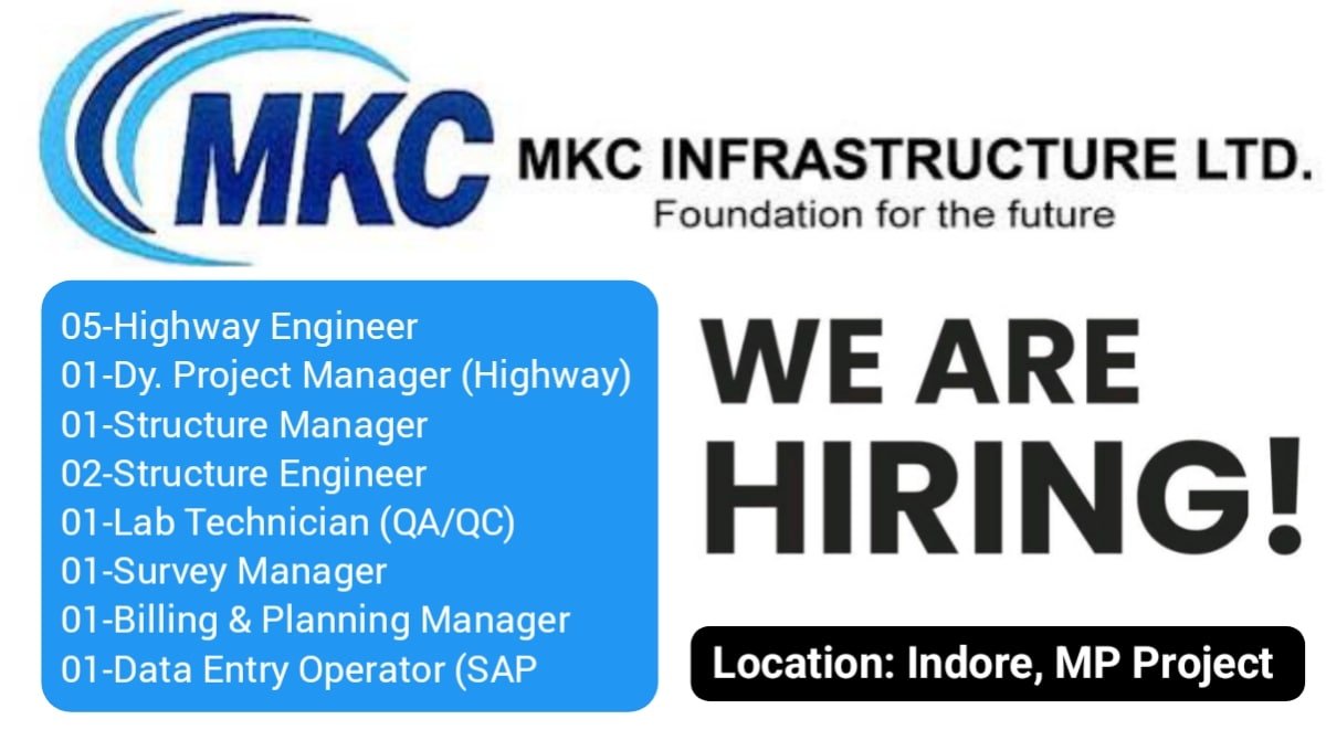 Job Vacancy MKC Infrastructure Ltd
