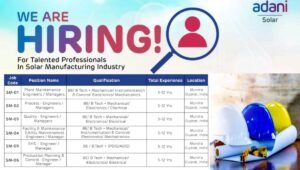 Adani Solar Recruitment Drive at Indore