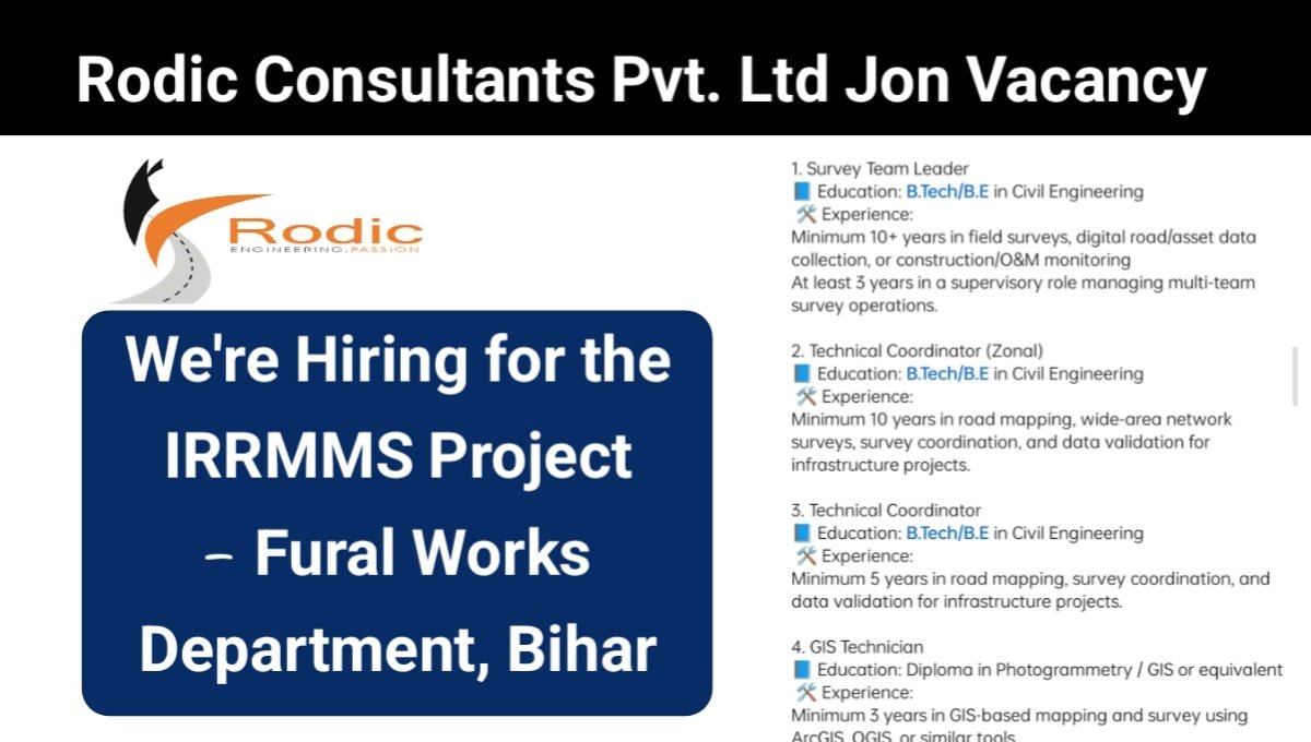 Rodic Consultants Pvt Ltd Job Opening