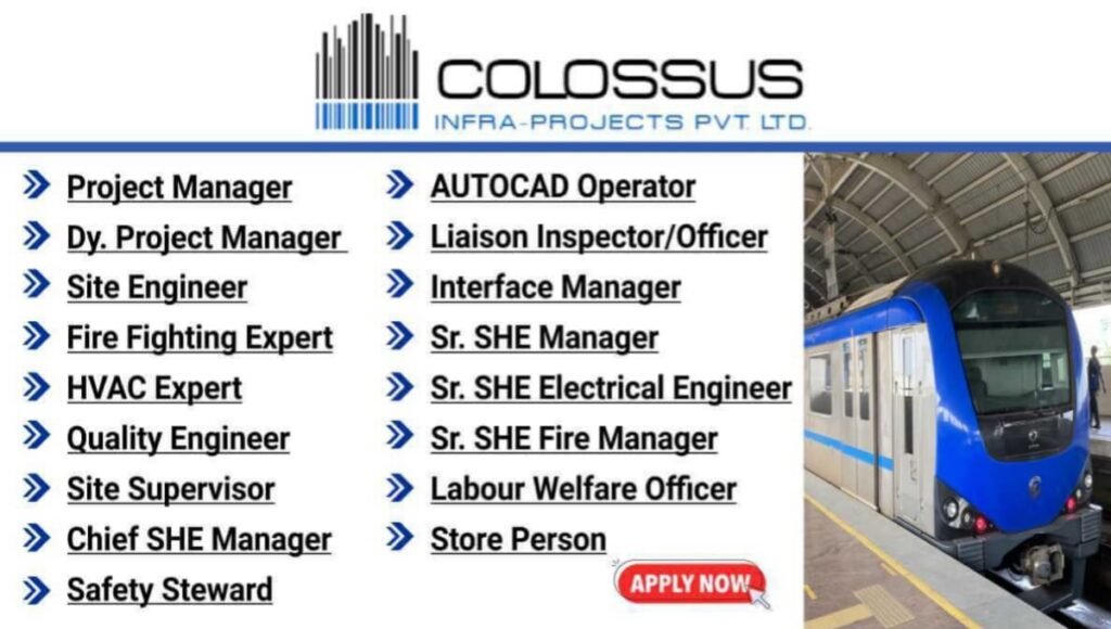 Colossus Infra Projects Mega Vacancies