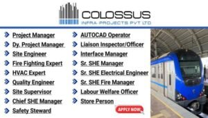 Colossus Infra Projects Mega Vacancies