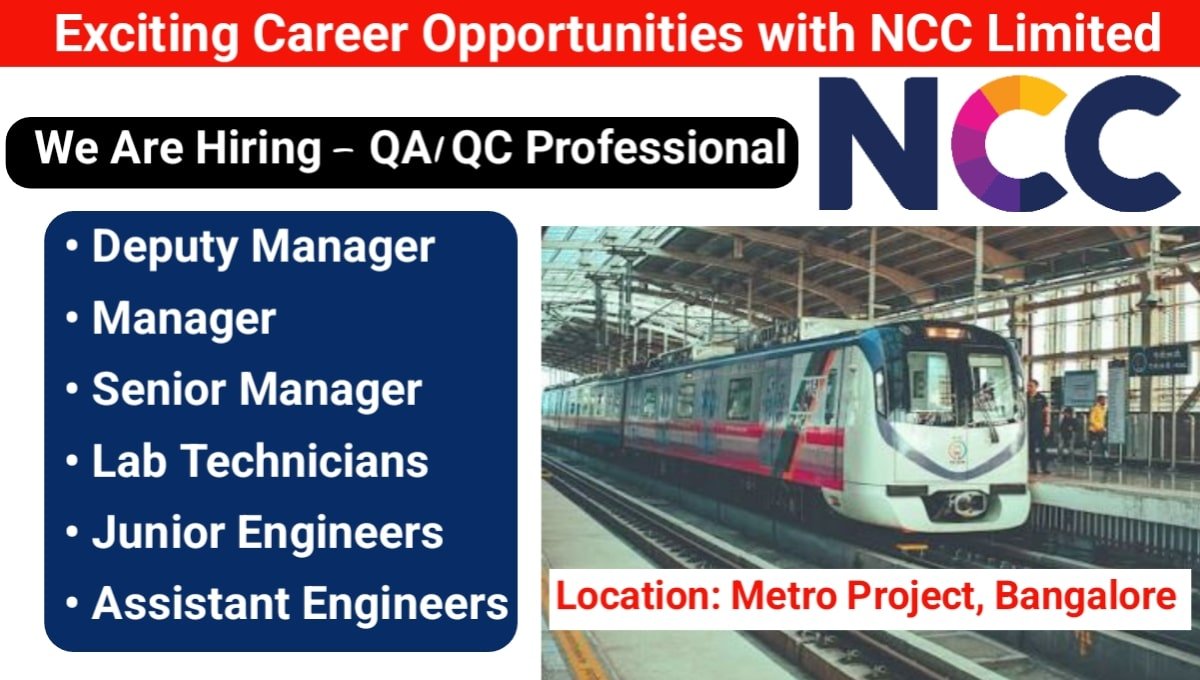 Metro Project Vacancy at Bangalore