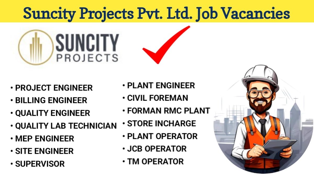 Suncity Projects Recruitment 2025