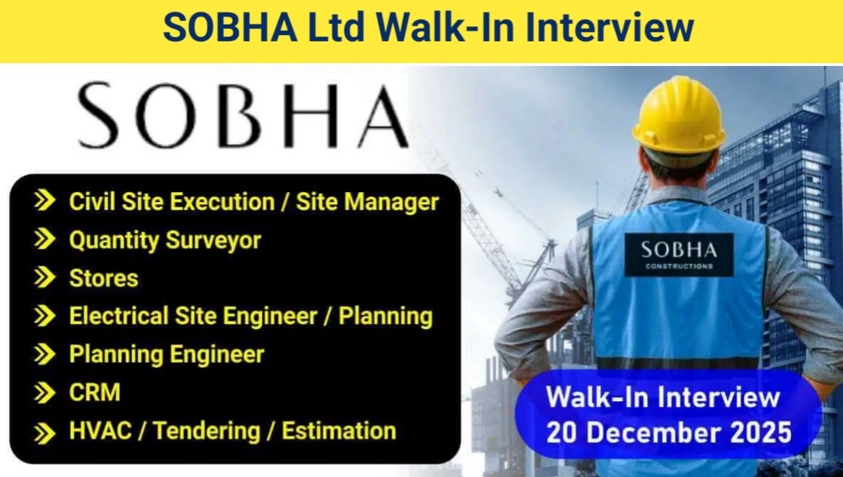 SOBHA Limited Hiring 2025