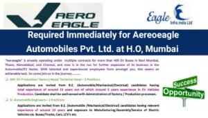 Aereoeagle Automobiles Pvt Ltd Vacancy 2026