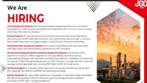 JGC India Hiring 2025